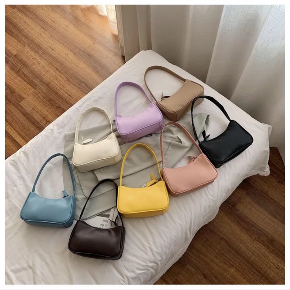 Faux Leather Square Purse Shoulder Bag